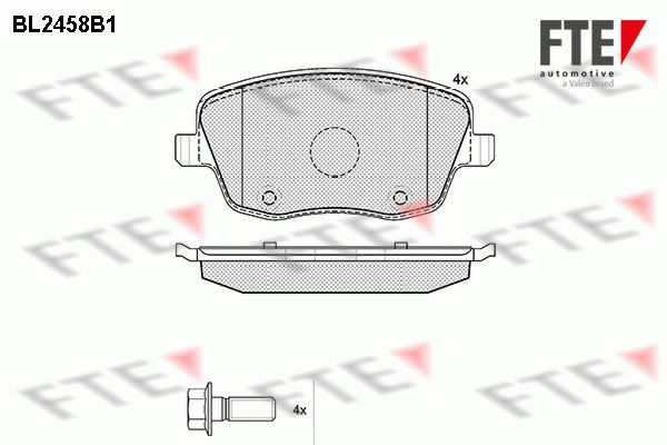FTE Комплект тормозных колодок, дисковый тормоз 9010744