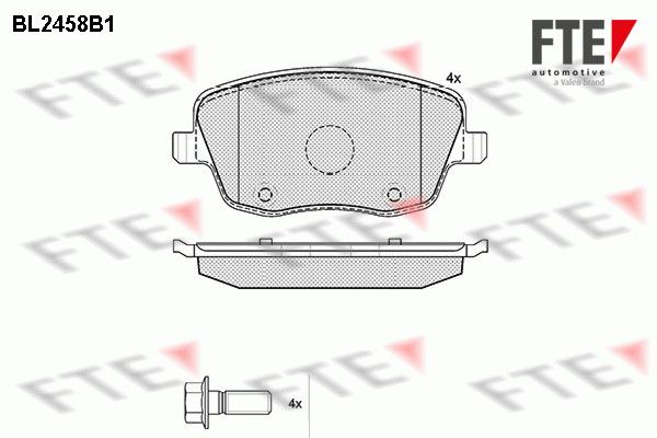 FTE Bremžu uzliku kompl., Disku bremzes 9010744