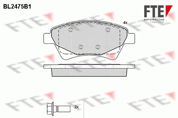 FTE Комплект тормозных колодок, дисковый тормоз 9010756