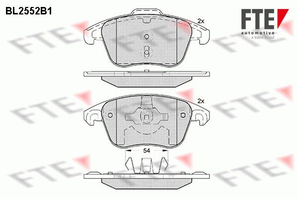 FTE Комплект тормозных колодок, дисковый тормоз 9010806