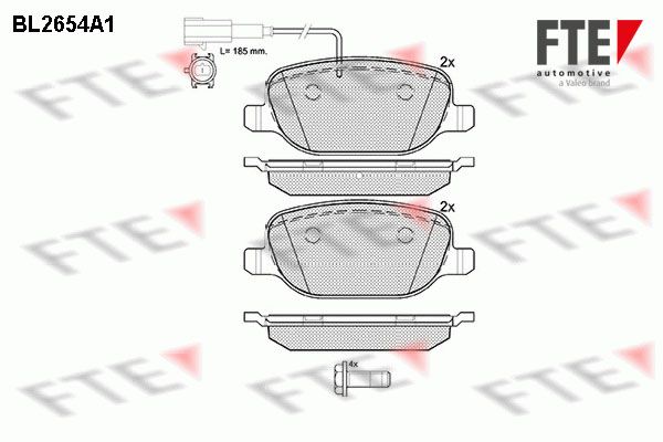 FTE Комплект тормозных колодок, дисковый тормоз 9010893
