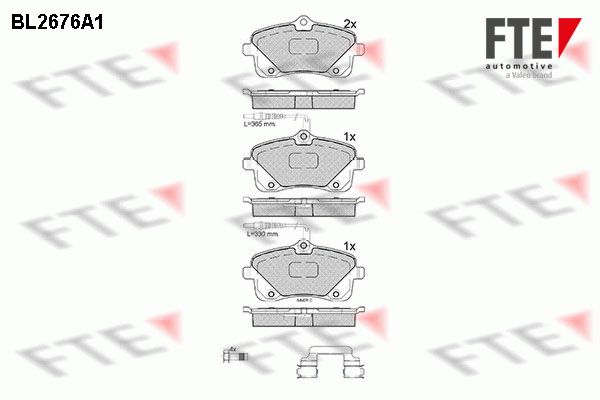 FTE Комплект тормозных колодок, дисковый тормоз 9010911