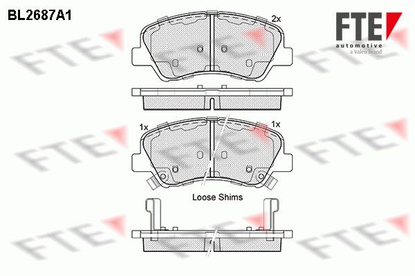 FTE Комплект тормозных колодок, дисковый тормоз 9010917
