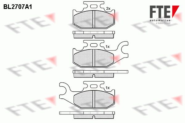 FTE Комплект тормозных колодок, дисковый тормоз 9010933
