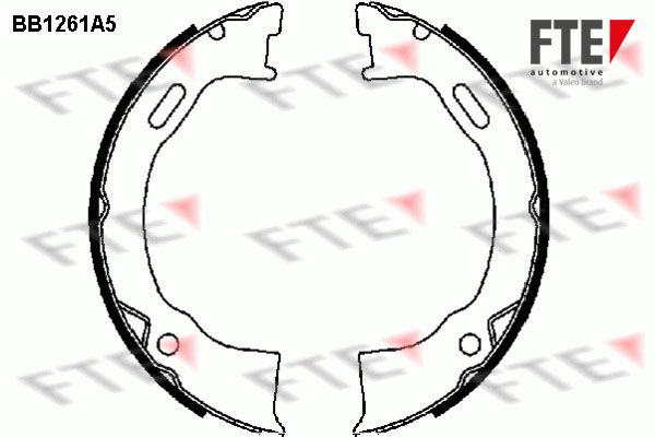 FTE Комплект тормозных колодок, стояночная тормозная с 9100054