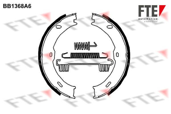 FTE Комплект тормозных колодок, стояночная тормозная с 9100114