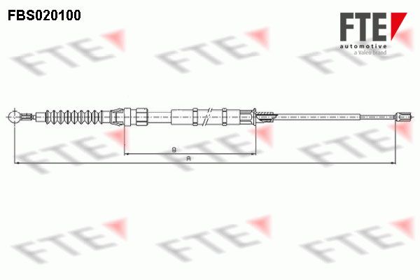 FTE Тросик, cтояночный тормоз 9250004