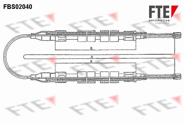 FTE Тросик, cтояночный тормоз 9250047