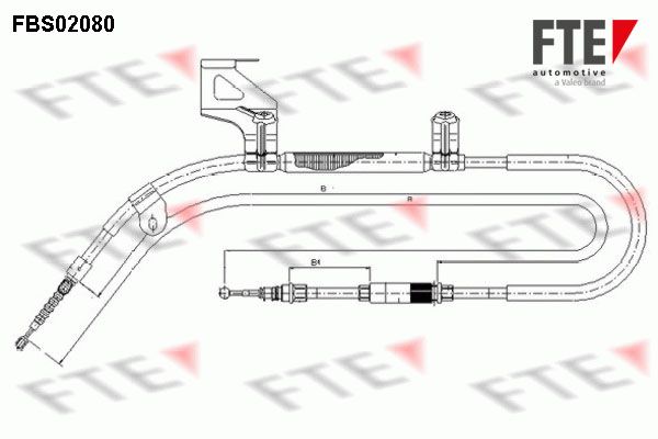 FTE Тросик, cтояночный тормоз 9250080