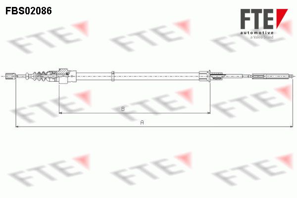 FTE Тросик, cтояночный тормоз 9250086