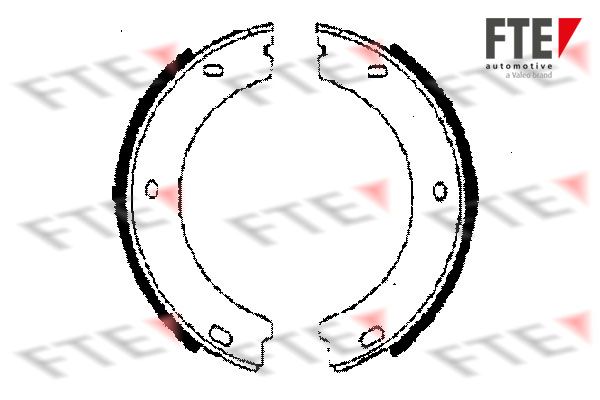 FTE Комплект тормозных колодок, стояночная тормозная с BB1121A5