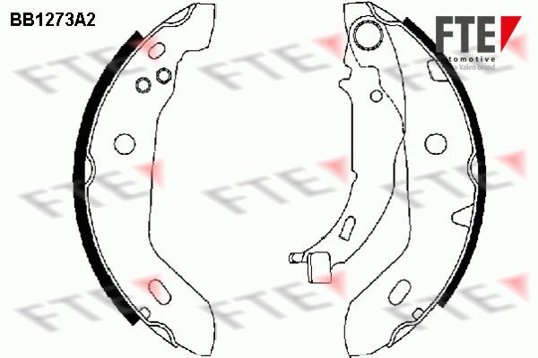 FTE Комплект тормозных колодок BB1273A2