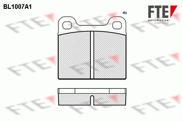FTE Bremžu uzliku kompl., Disku bremzes BL1007A1
