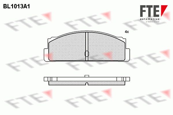 FTE Комплект тормозных колодок, дисковый тормоз BL1013A1
