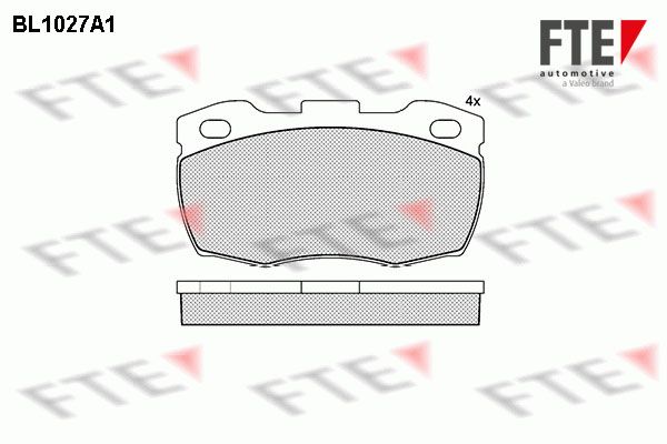FTE Комплект тормозных колодок, дисковый тормоз BL1027A1