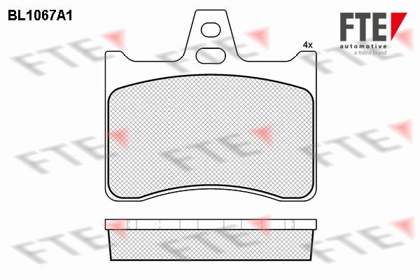 FTE Комплект тормозных колодок, дисковый тормоз BL1067A1