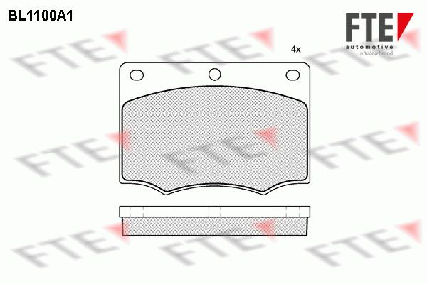 FTE Комплект тормозных колодок, дисковый тормоз BL1100A1