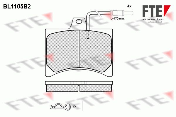 FTE Комплект тормозных колодок, дисковый тормоз BL1105B2