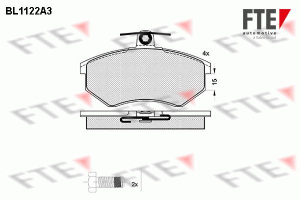 FTE Комплект тормозных колодок, дисковый тормоз BL1122A3