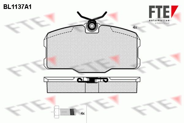 FTE Bremžu uzliku kompl., Disku bremzes BL1137A1