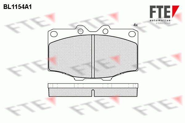 FTE Комплект тормозных колодок, дисковый тормоз BL1154A1
