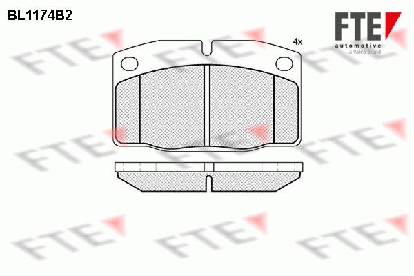 FTE Комплект тормозных колодок, дисковый тормоз BL1174B2