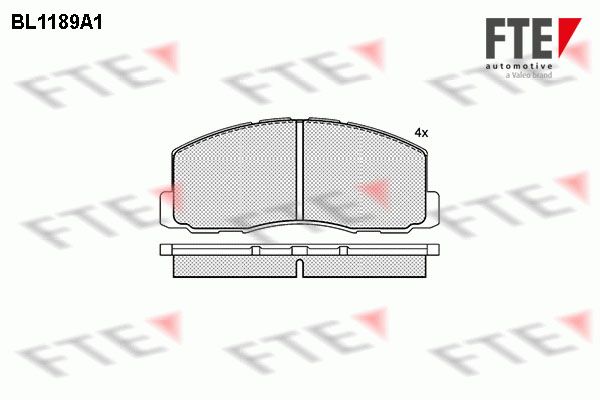 FTE Комплект тормозных колодок, дисковый тормоз BL1189A1
