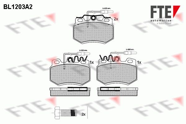 FTE Комплект тормозных колодок, дисковый тормоз BL1203A2