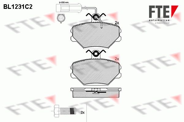 FTE Комплект тормозных колодок, дисковый тормоз BL1231C2