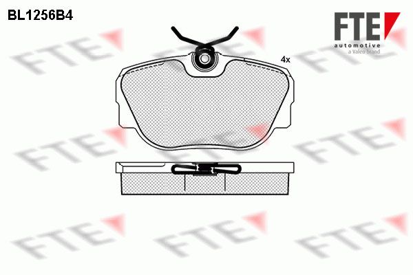 FTE Комплект тормозных колодок, дисковый тормоз BL1256B4