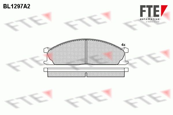 FTE Комплект тормозных колодок, дисковый тормоз BL1297A2