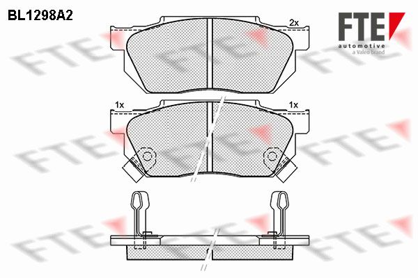 FTE Комплект тормозных колодок, дисковый тормоз BL1298A2