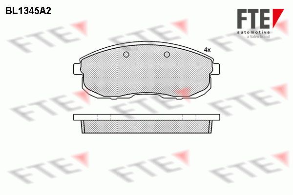 FTE Комплект тормозных колодок, дисковый тормоз BL1345A2
