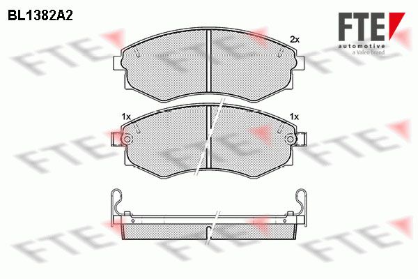FTE Комплект тормозных колодок, дисковый тормоз BL1382A2