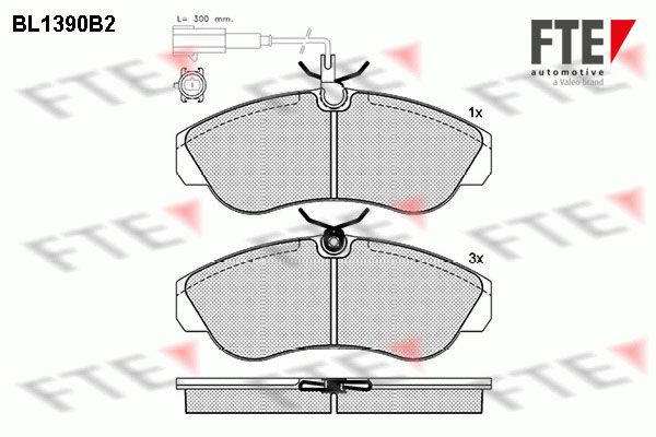 FTE Комплект тормозных колодок, дисковый тормоз BL1390B2