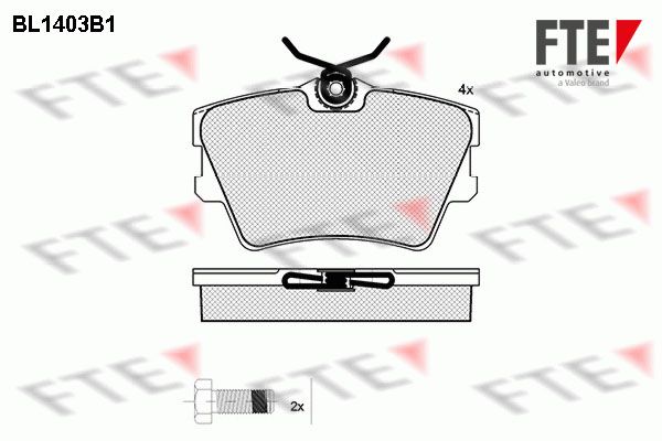 FTE Комплект тормозных колодок, дисковый тормоз BL1403B1