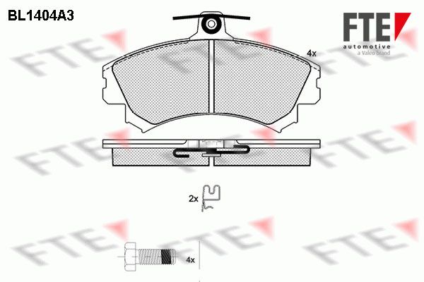 FTE Комплект тормозных колодок, дисковый тормоз BL1404A3