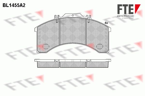 FTE Комплект тормозных колодок, дисковый тормоз BL1455A2