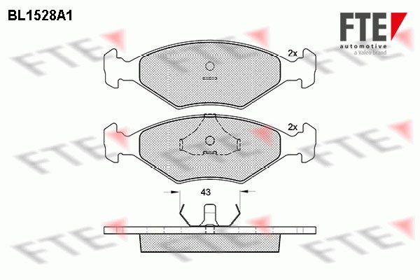 FTE Комплект тормозных колодок, дисковый тормоз BL1528A1