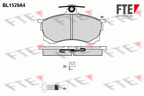 FTE Комплект тормозных колодок, дисковый тормоз BL1529A4