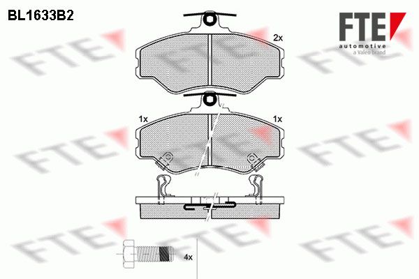 FTE Комплект тормозных колодок, дисковый тормоз BL1633B2