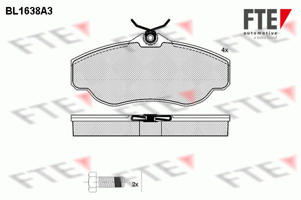 FTE Комплект тормозных колодок, дисковый тормоз BL1638A3