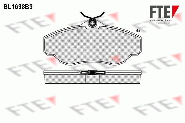 FTE Комплект тормозных колодок, дисковый тормоз BL1638B3