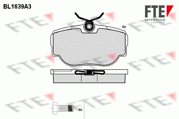 FTE Комплект тормозных колодок, дисковый тормоз BL1639A3
