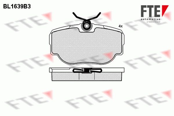 FTE Комплект тормозных колодок, дисковый тормоз BL1639B3