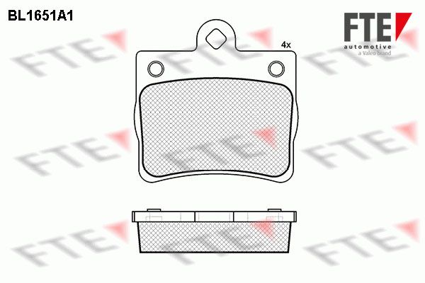 FTE Комплект тормозных колодок, дисковый тормоз BL1651A1