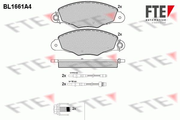 FTE Комплект тормозных колодок, дисковый тормоз BL1661A4