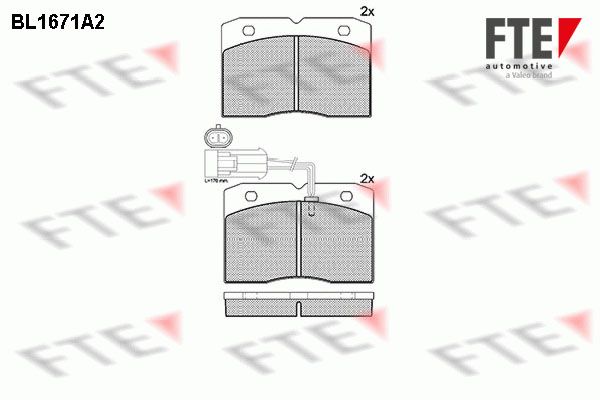 FTE Комплект тормозных колодок, дисковый тормоз BL1671A2