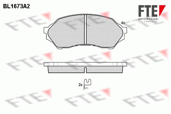 FTE Комплект тормозных колодок, дисковый тормоз BL1673A2