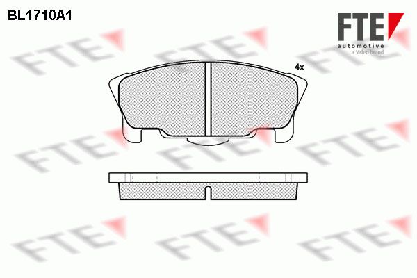 FTE Комплект тормозных колодок, дисковый тормоз BL1710A1